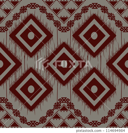 striking beauty of Ikat style ethnic patterns, where vibrant red threads weave into stunning geometric designs. This collection showcases ethnic the intricate art of ethnic traditional weaving, striking beauty of Ikat style ethnic patterns, where vibrant red threads weave into stunning geometric designs. This collection showcases ethnic the intricate art of ethnic traditional weaving, 114694984
