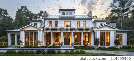 Charming House With Spacious Front Porch and Yard 114695400