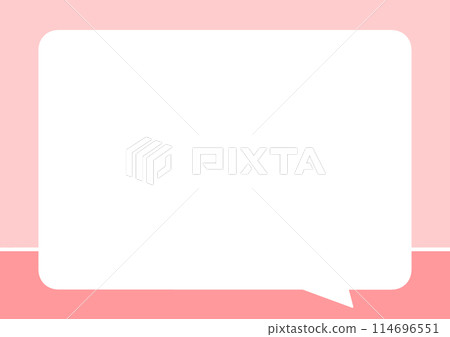 Simple speech bubble Red Square 114696551