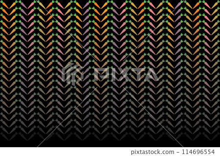 illustration pattern of multicolor carrot on black background. 114696554