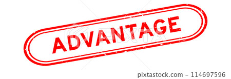 Grunge red advantage word rubber seal stamp on white background Grunge red advantage word rubber seal stamp on white background 114697596