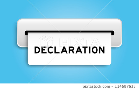 White coupon banner with word declaration from machine on blue color background White coupon banner with word declaration from machine on blue color background 114697635