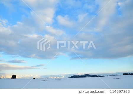 Snowscape of Ikehara (Niigata Prefecture) 114697853