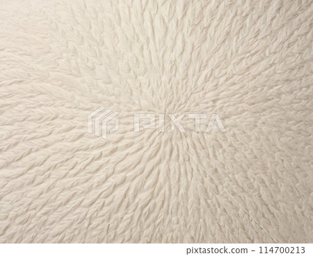 Beige light soft matte wool knitted rough texture close up 114700213