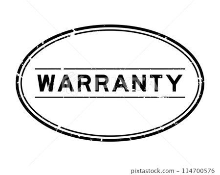 Grunge black warranty word oval rubber seal stamp on white background Grunge black warranty word oval rubber seal stamp on white background 114700576