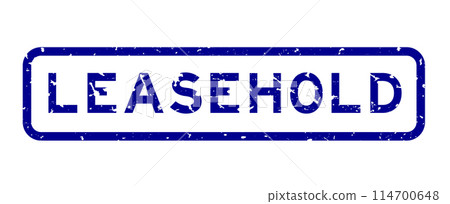 Grunge blue leasehold word square rubber seal stamp on white background Grunge blue leasehold word square rubber seal stamp on white background 114700648
