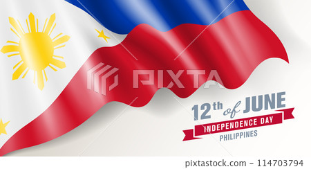 Philippines independence day vector banner, greeting card. 114703794