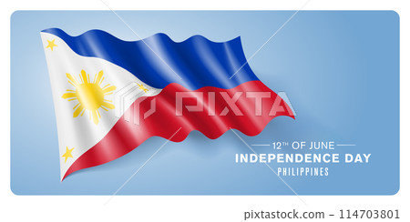 Philippines independence day vector banner, greeting card. 114703801