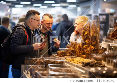 International Tobacco Trade Fair Showcasing Diverse Stalls 114705029