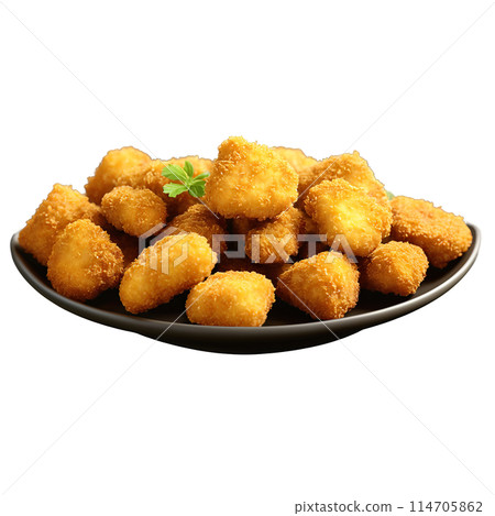 Chicken gizzard golden fried nuggets honey mustard dipping Food and Culinary concept Chicken gizzard golden fried nuggets honey mustard dipping Food and Culinary concept 114705862