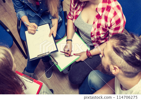 Group of people students working together 114706275
