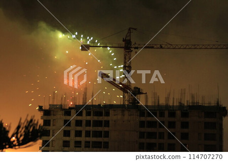 Fireworks over Antofagasta Chile 114707270