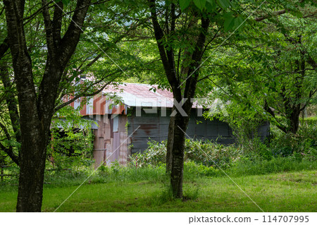 An old and very beautiful building on the Hiruzen Plateau in Okayama Prefecture, Japan An old and very beautiful building on the Hiruzen Plateau in Okayama Prefecture, Japan 114707995