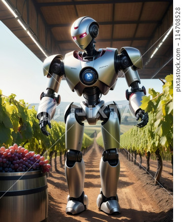 Robotic Harvester Amongst Vineyards 114708528