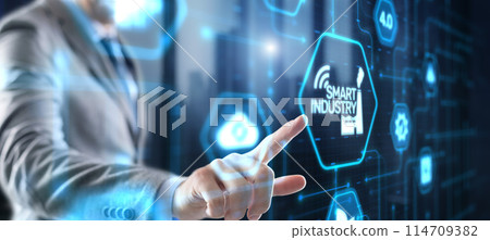 Smart industry. Technology process automation concept Smart industry. Technology process automation concept 114709382