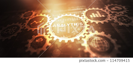 Data analyst concept. Working on business analytics dashboard 114709415