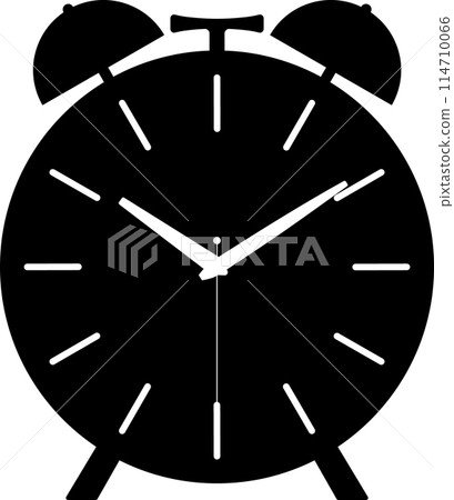 Alarm clock icon, black dial Alarm clock icon, black dial 114710066