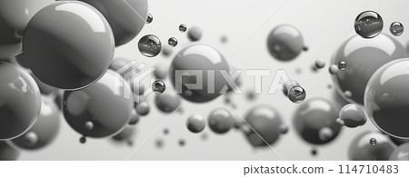 Grayscale bubble design for logos, symbolizing unity and innovation, in vector style. 114710483