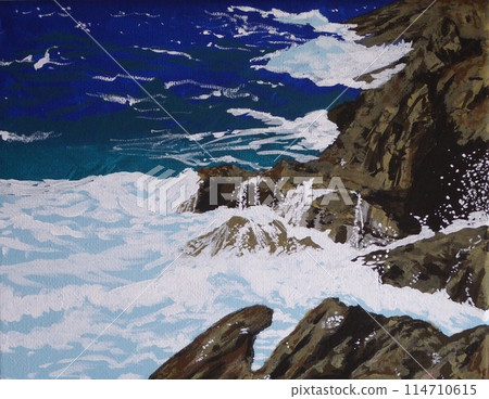 Coastal falls of St. Maarten 114710615