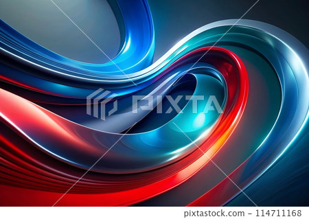 Vibrant color transition in abstract, smooth, glossy surfaces, generative ai Vibrant color transition in abstract, smooth, glossy surfaces, generative ai 114711168