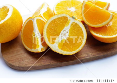 Fresh orange fruit, high vitamin c 114711417