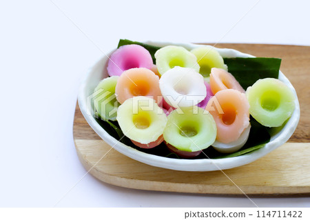 Floral rice cakes (Kanom Nam Dok Mai) Thai dessert Floral rice cakes (Kanom Nam Dok Mai) Thai dessert 114711422
