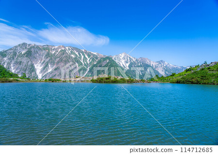[山材]夏季的唐松岳和八方池[長野縣] 114712685