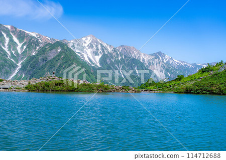 [山材]夏季的唐松岳和八方池[長野縣] 114712688