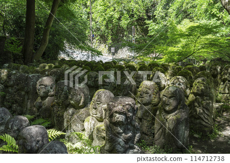 新綠京都、愛宕念佛寺、表情各異的羅漢像 114712738