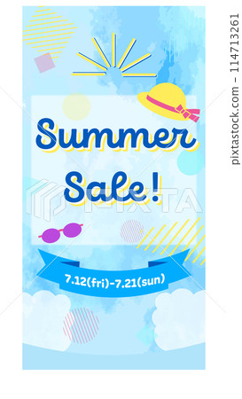 POP summer sale banner Summer sale/bargain 114713261