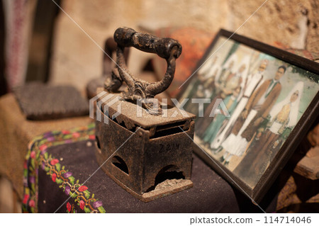 Antique kitchenware in a Middle Eastern home Antique kitchenware in a Middle Eastern home 114714046