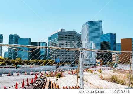 Tokyo: Construction continues around Tsukiji on the Circular Route 2 2024.05 b-4 Cyan 114715266