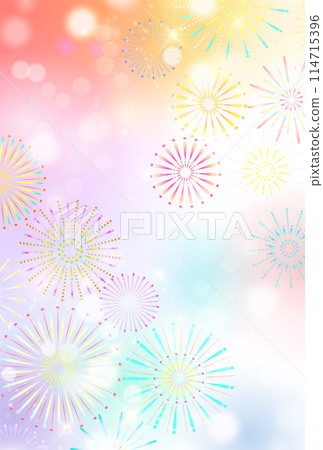 煙火夏日節日風景背景 114715396