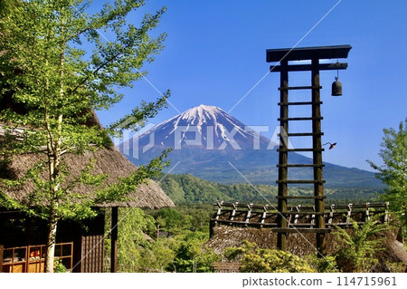 從西湖伊拉什之鄉根場（山梨縣富士河口湖町）眺望富士山 114715961