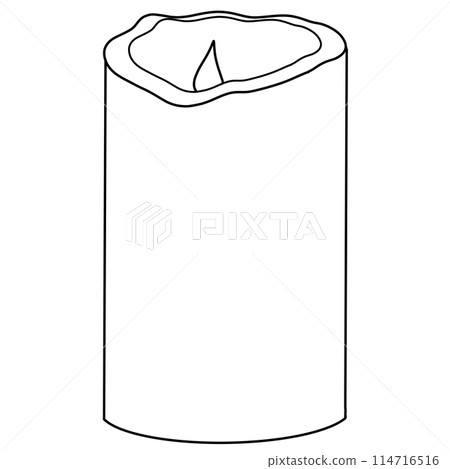 A large candle used to light a lantern, candle doodle 114716516