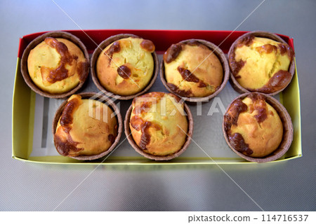 Delicious looking tarts lined up Delicious looking tarts lined up 114716537