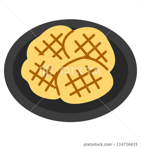 Icon illustration of Ukrainian dish Derni Icon illustration of Ukrainian dish Derni 114716635