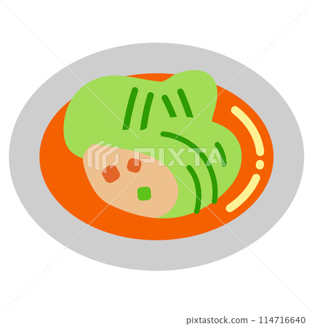 Icon illustration of Ukrainian dish golovtsy Icon illustration of Ukrainian dish golovtsy 114716640