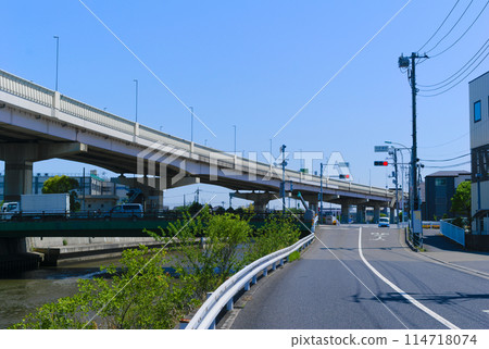 Around Takumibashi, Adachi Ward, TokyoMay 2024 114718074