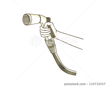 手拿著澆水軟管頭 手拿著澆水軟管頭 114718337