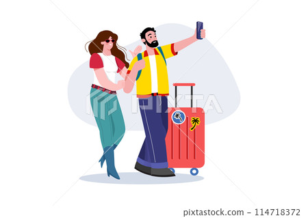 Traveling People Illustration concept on a white background 114718372