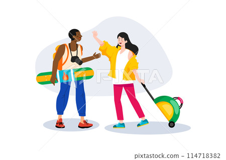 Traveling People Illustration concept on a white background 114718382