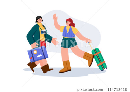 Traveling People Illustration concept on a white background 114718418