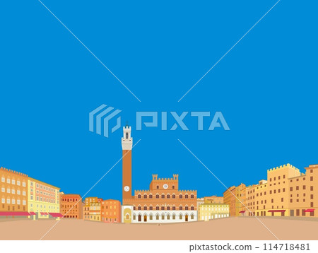 Piazza del Campo, Siena, Mangia Tower, City Hall Piazza del Campo, Siena, Mangia Tower, City Hall 114718481