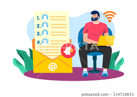 Email service enables users to create and manage contact lists. Email service enables users to create and manage contact lists. 114718653