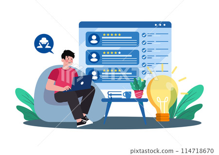 Surveys allow for anonymous and honest feedback. 114718670