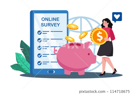 Online surveys offer cost-effective data collection. 114718675