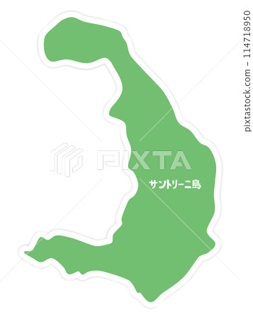 Shape of Santorini (Greece) 114718950