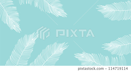 Palm leaves, summer greetings, summer background Palm leaves, summer greetings, summer background 114719114
