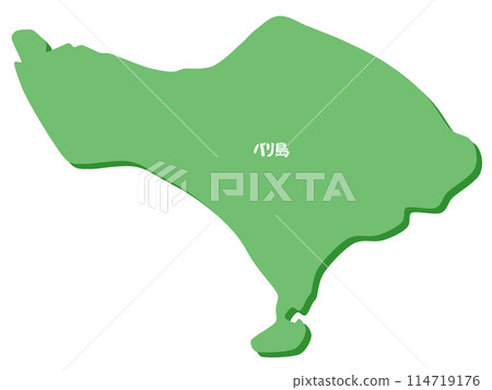 峇裡島的形狀(印尼) 峇裡島的形狀(印尼) 114719176